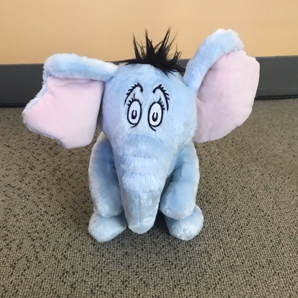 Wharton hears a who Blue Plush Elephant Kids Toy - Soft Stuffed Animal